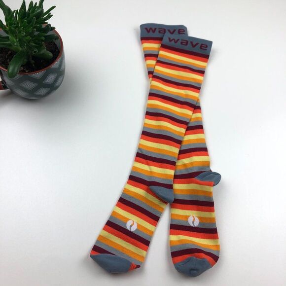 Wave Rainbow Stripe Compression Socks - Picture 2 of 4